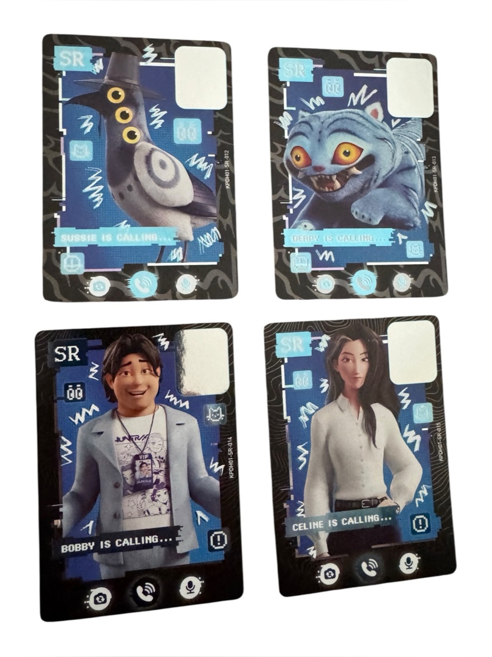 KAYOU KPop Demon Hunters SR Lot 4 Derpy Sussie Bobby Celine KPDH01-SR-012-015